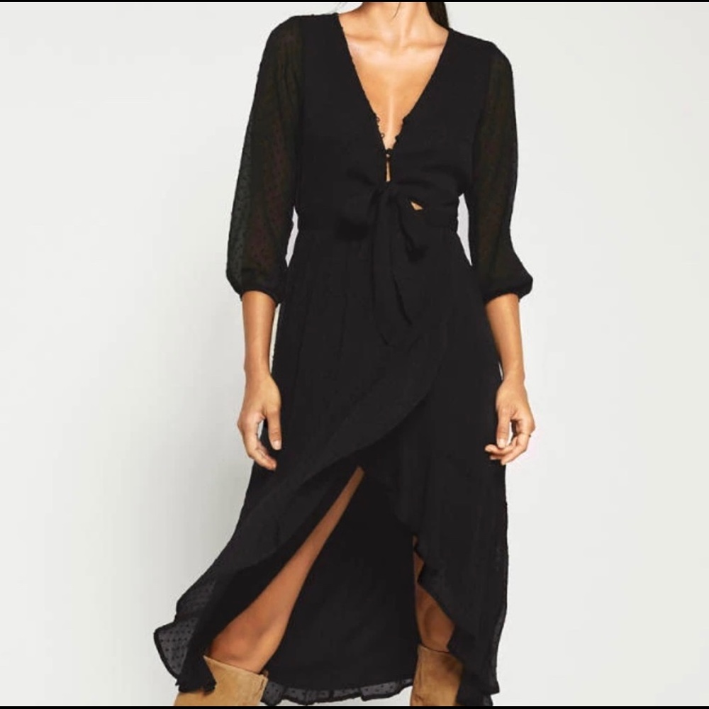 Abercrombie & Fitch Ruffle hem midi dress